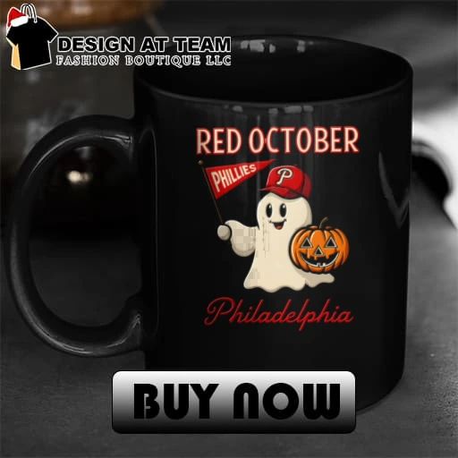 Phillies Baseball Red October Ghost Pumpkin shirt