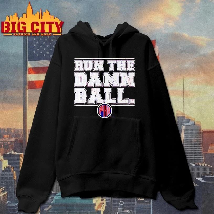 Philadelphia Baseball Run The Damn Ball Graphic Shirt