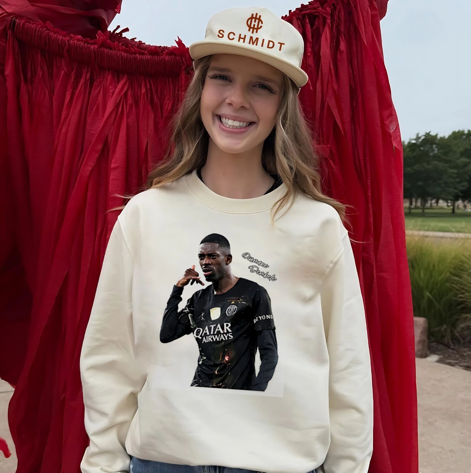 PSG Ousmane Dembele call hand shirt