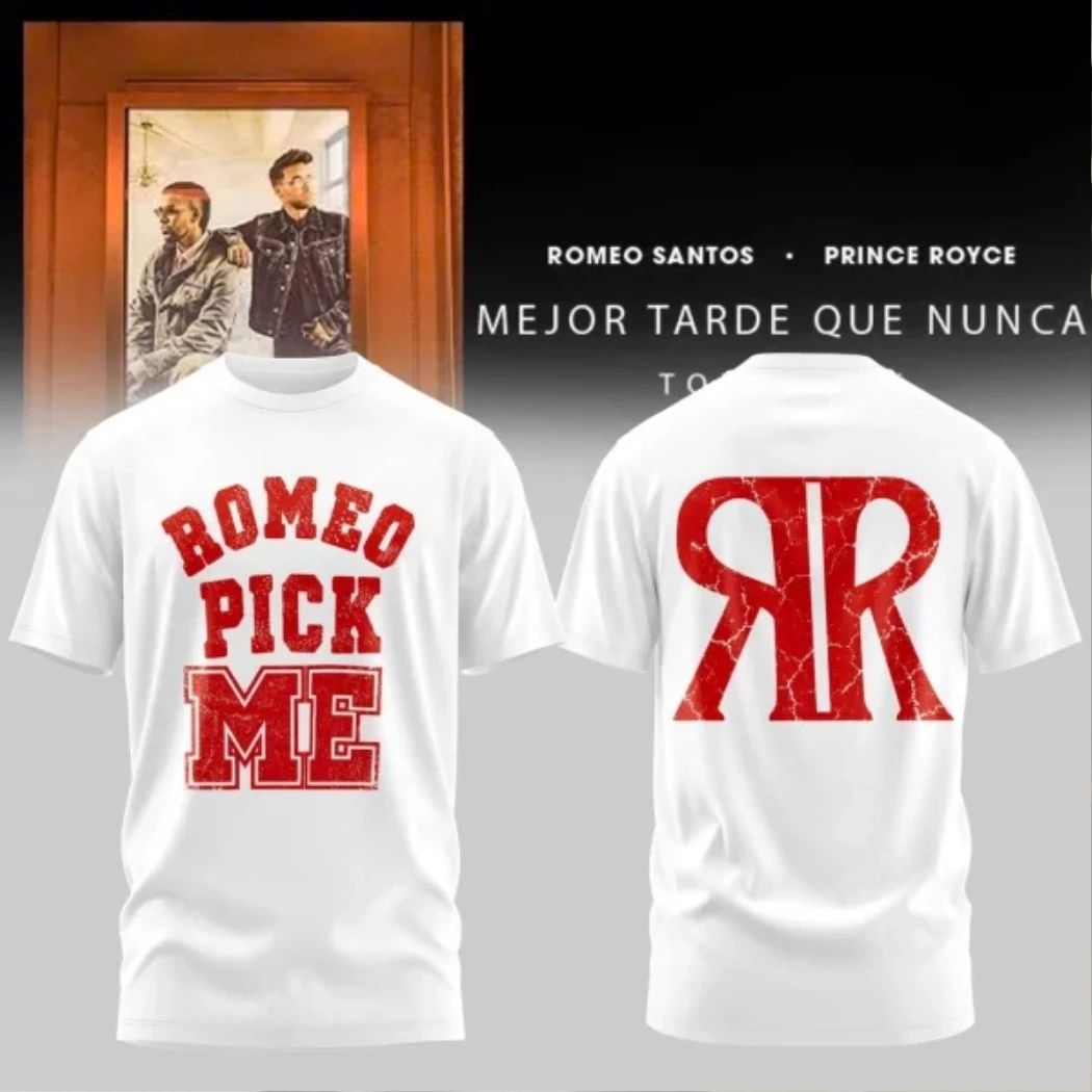 Romeo Santos & Prince Royce Mejor Tarde Que Nunca Tour 2026 Logo Two Sided Shirt