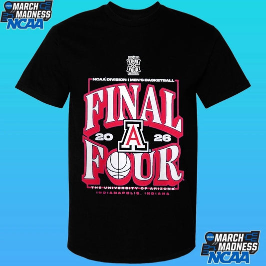 Arizona Wildcats 2026 Ncaa Men’s Basketball Tournament March Madness Final Four Shirt