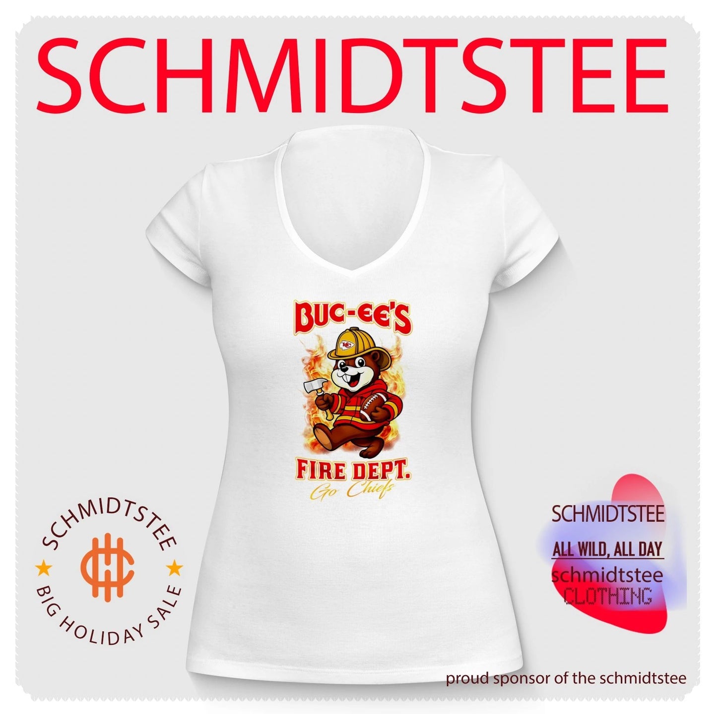 Kansas City Chiefs Buc-Ee’s Fire Dept go Bears Firefighter Strong shirt