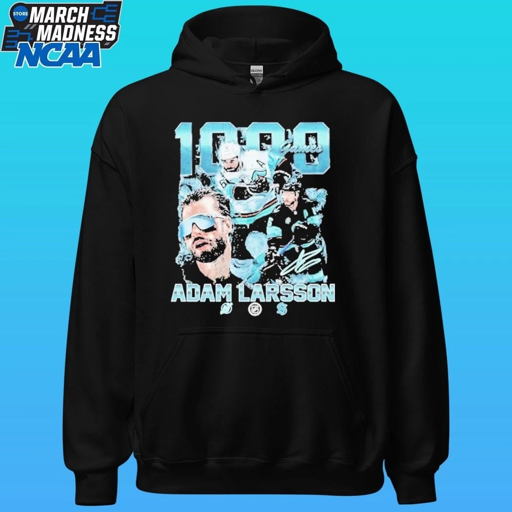 Adam Larsson 1000 Games Seattle Kraken Larsson Shirt