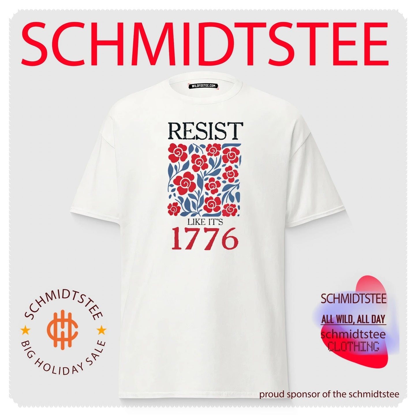 Resist like it’s 1776 flowers illustration shirt