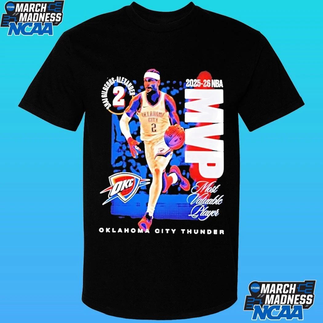 Shai Gilgeous Alexander Oklahoma City Thunder 2025 26 Nba Most Valuable Player Mvp Shirt