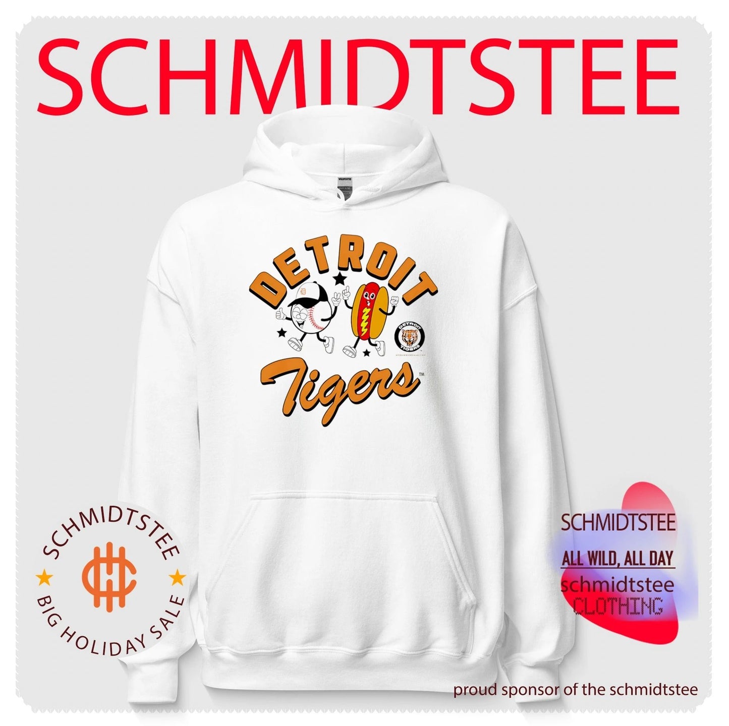 Detroit Tigers HotDog Preschool Snack cartoon shirt