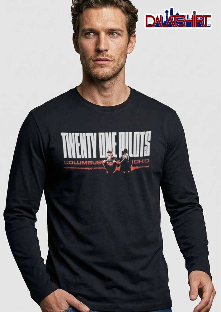 Twenty One Pilots two men sitting drinking coffee shirt