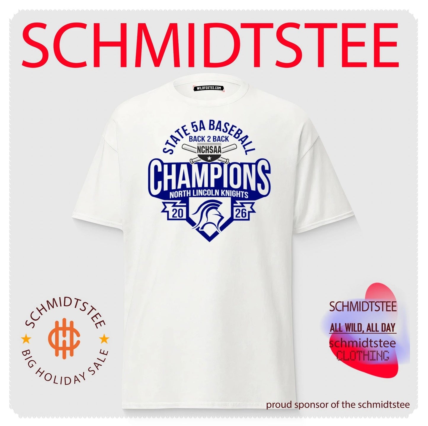 North Lincoln Knights 2026 NCHSAA State 5A Baseball Champions shirt