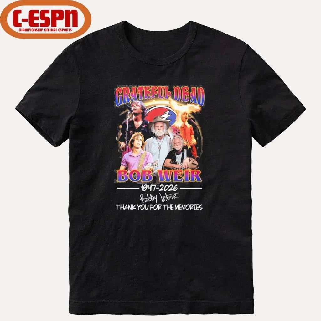 Bobby Weir Grateful Dead 1947-2026 Thank You For The Memories Shirt