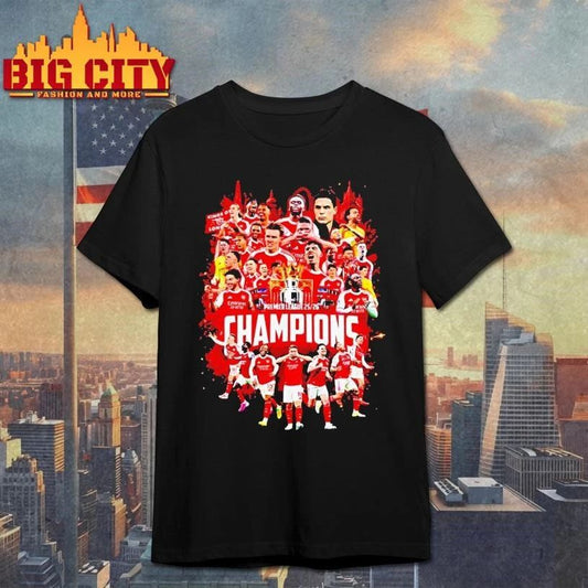 Arsenal Premier League Champions 25 26 Gunners Trophy Graphic Shirt