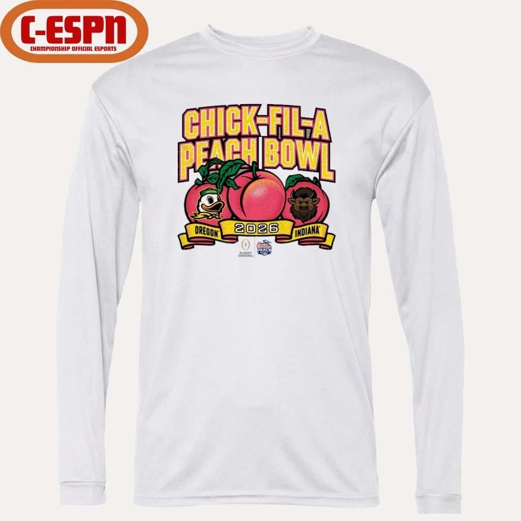 Indiana vs. Oregon 2026 Peach Bowl Shirt