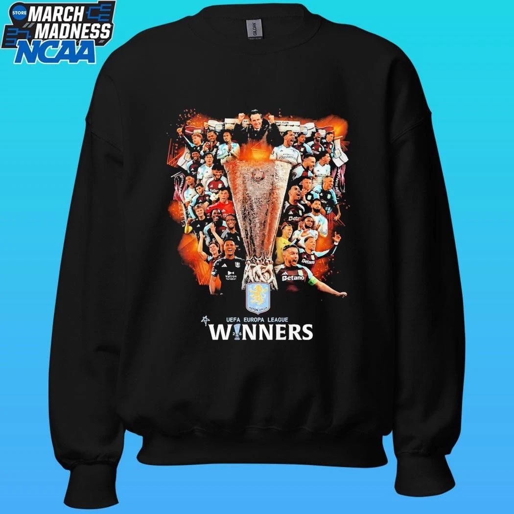 Aston Villa Uefa Europa League Winners 2026 Soccer Fan Shirt