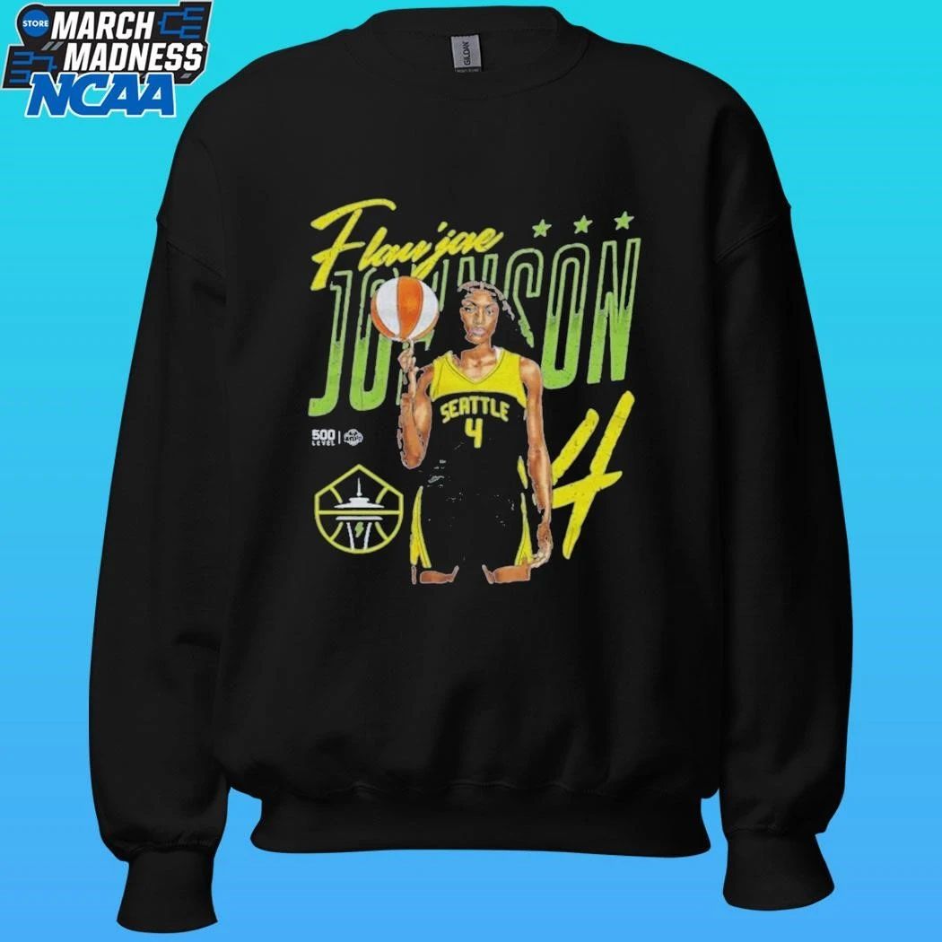 Flau’jae Johnson Seattle Storm Player Pose Wht Shirt