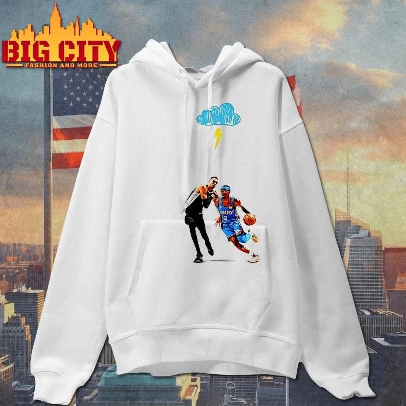 Shai Gilgeous Alexander Oklahoma City Thunder Vs Keldon Johnson San Antonio Spurs Shirt