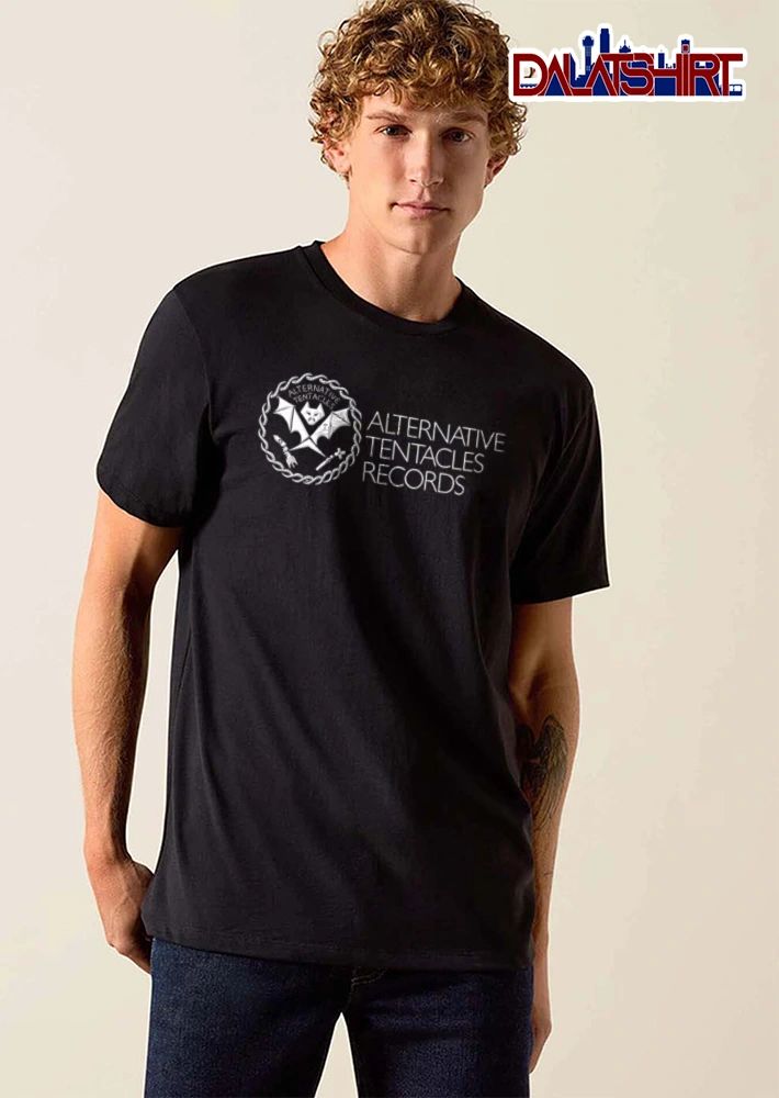 Alternative Tentacles Records bat logo rocket cross circle shirt