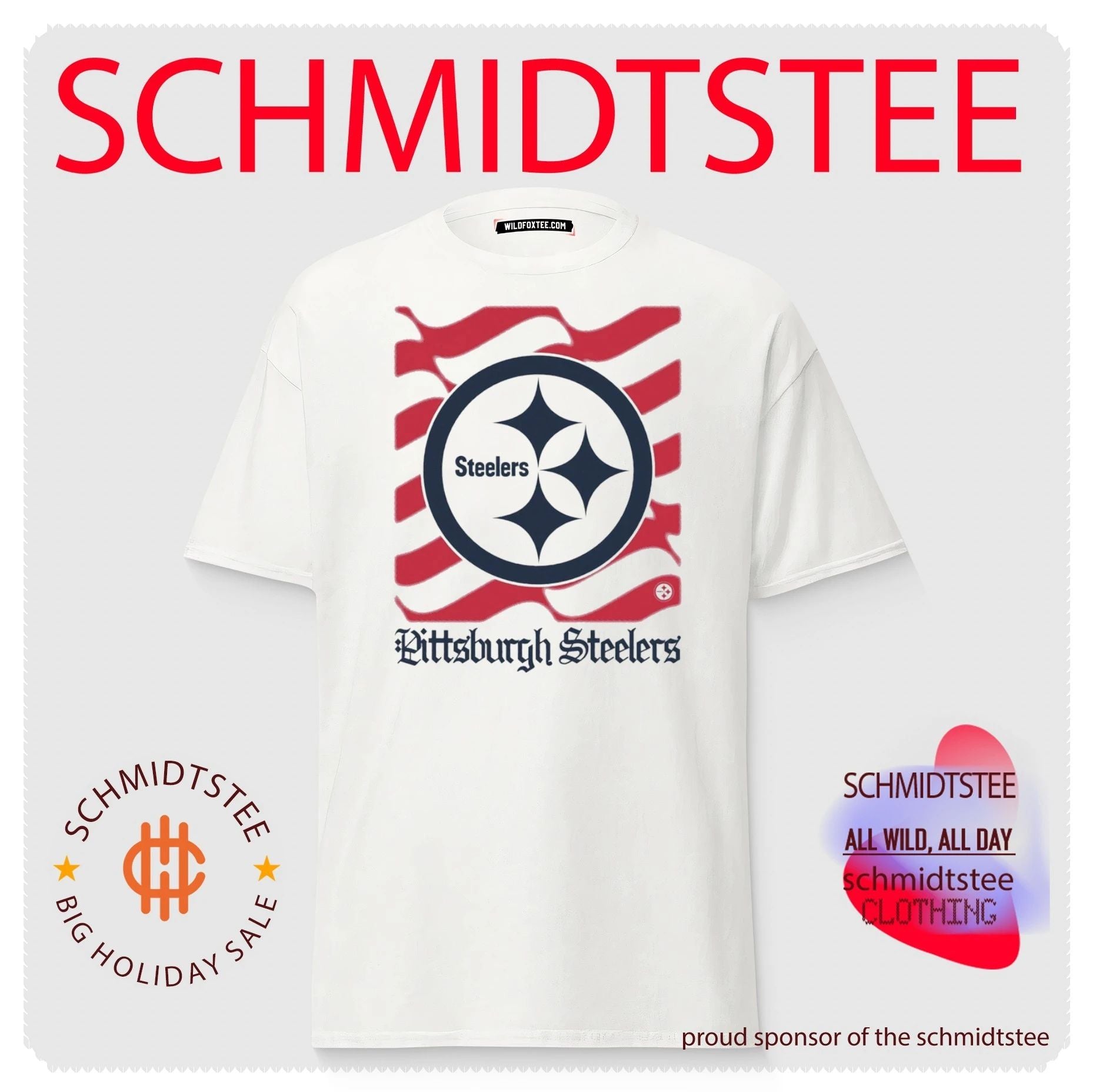 Pittsburgh Steelers American 250th Flag Heritage Wordmark shirt