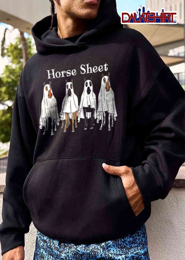 Horse Sheet four horses wearing ghost sheets shirt