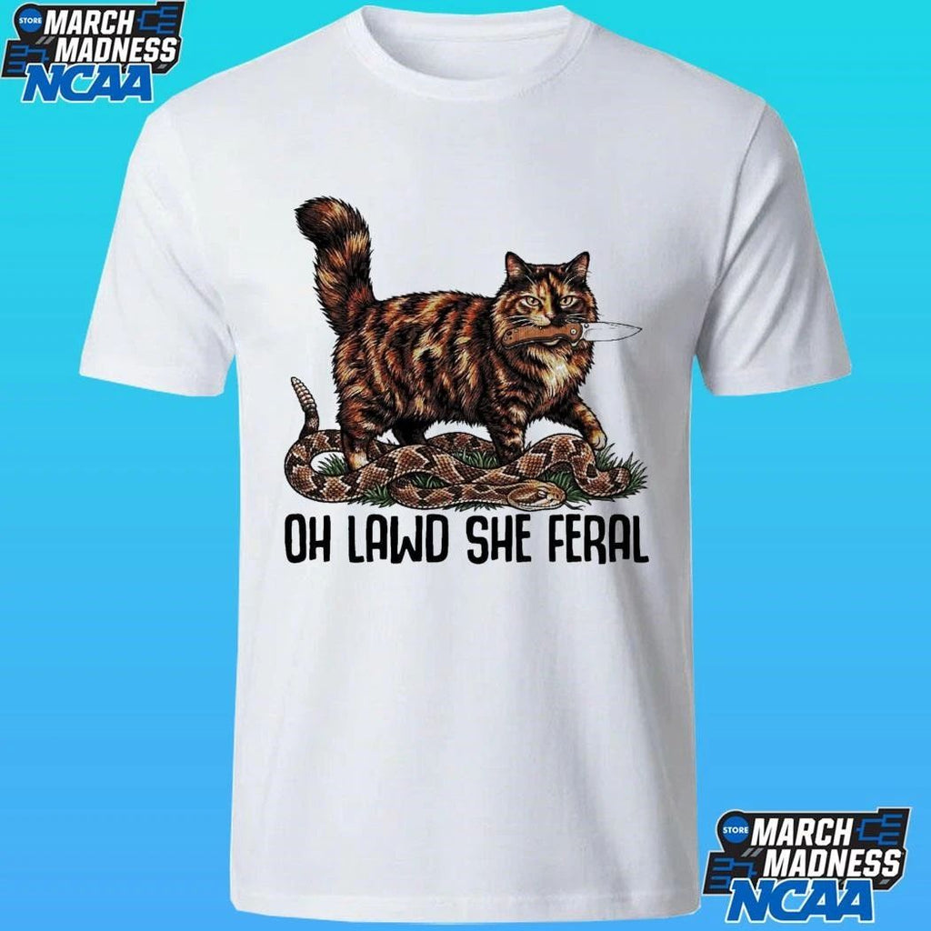 Oh Lawd She Feral Tortoiseshell Cat Shirt