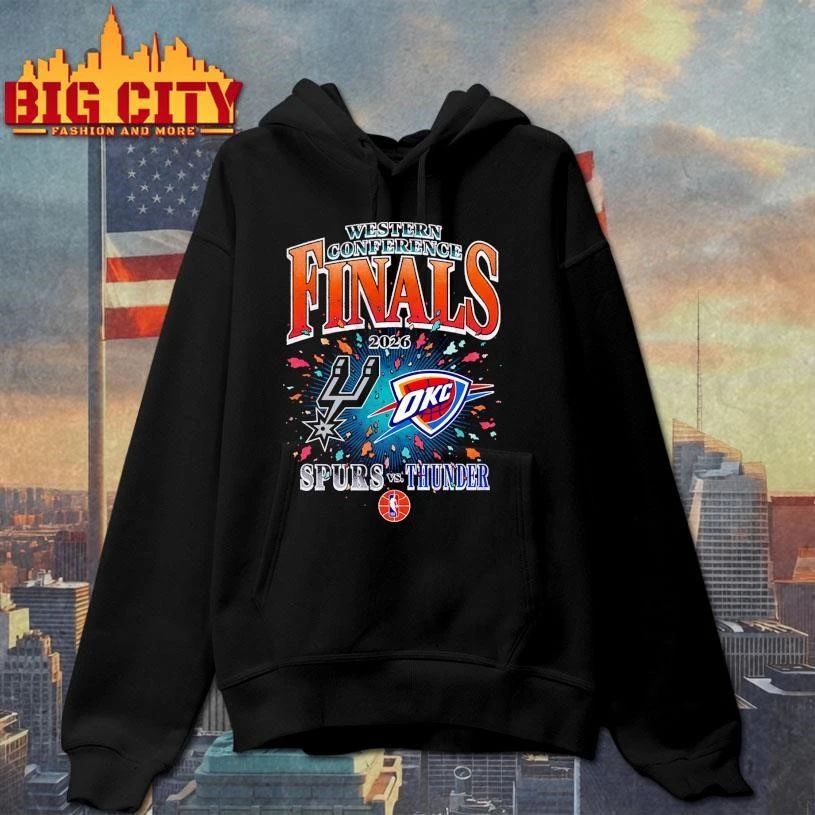 OKC Thunder Vs San Antonio Spurs 2026 NBA Western Conference Finals Matchup Explosion Shirt