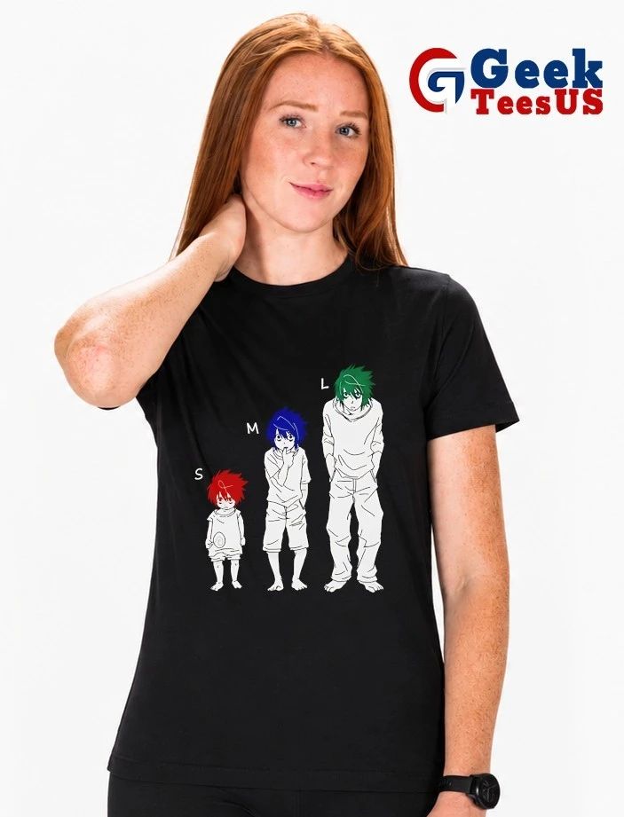 Anime Death Note L Evolution S M L Size shirt