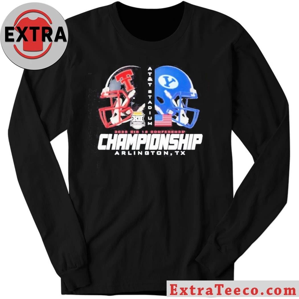 Texas Tech Red Raiders Beat Vs BYU Cougars 2025 Big 12 Conference Champions AT&T Stadium in Arlington, Texas Helmet T-Shirt