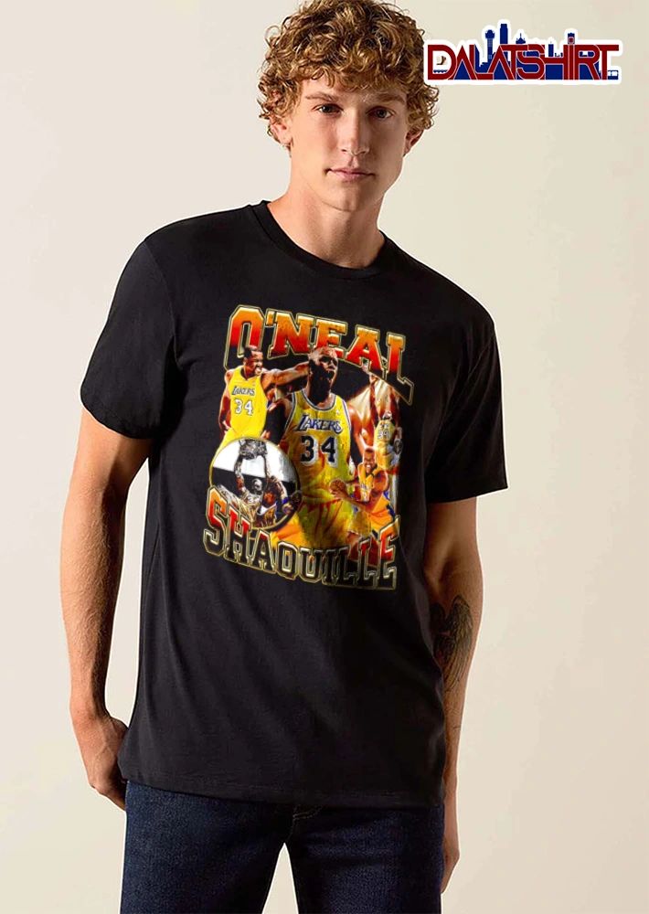 Los Angeles Lakers Shaquille Raiqwon Oneal playing basketball collage shirt
