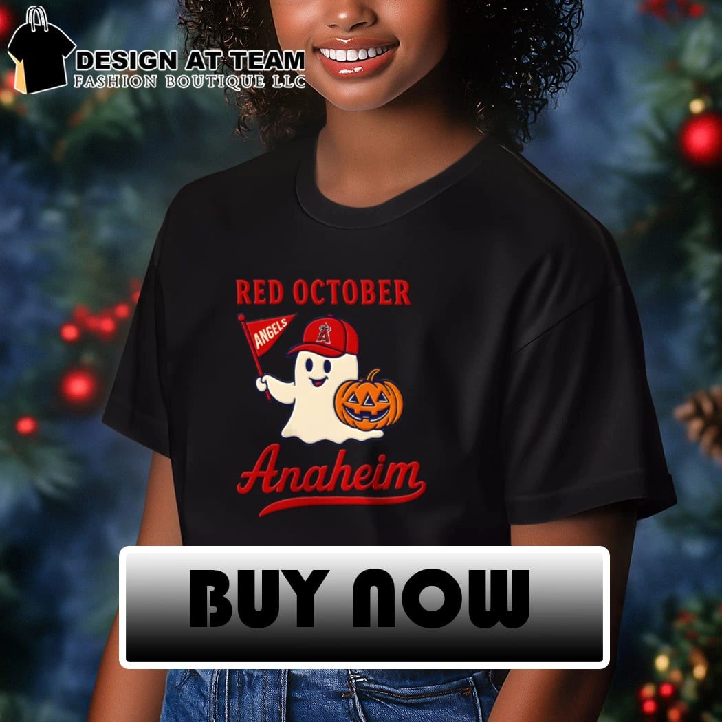 Halloween Anaheim Angels Red October Ghost Baseball Pumpkin shirt