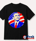 Barack Obama American flag portrait US president shirt