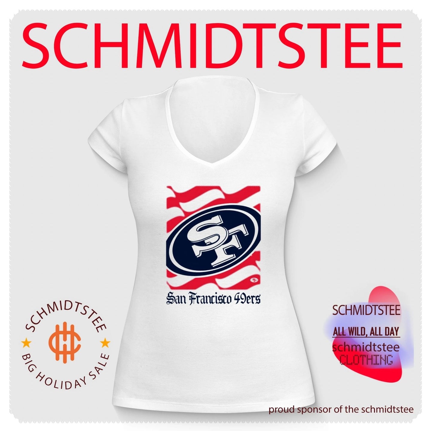 San Francisco 49ers American 250th Flag Heritage Wordmark shirt