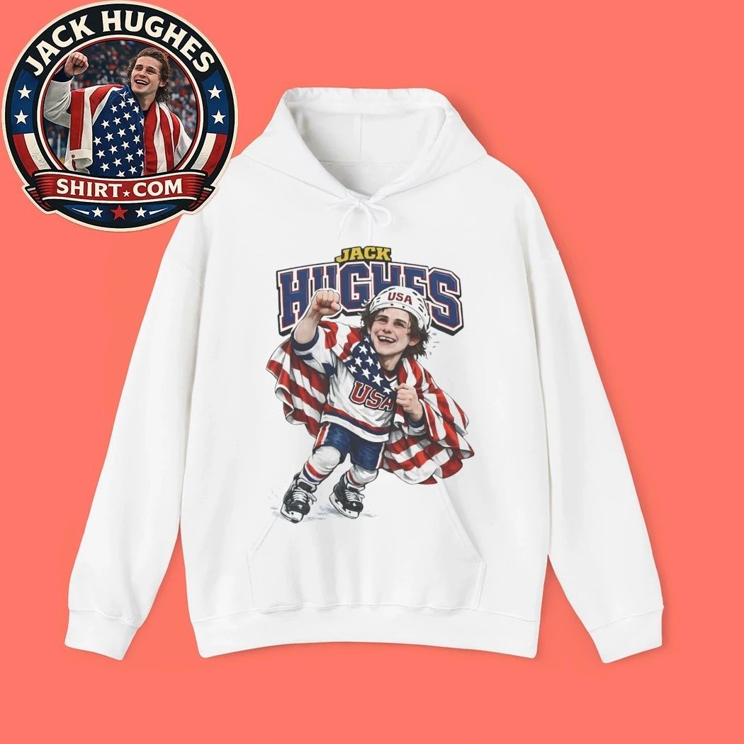 Men’s Hockey Jack Hughes Caricature Shirt