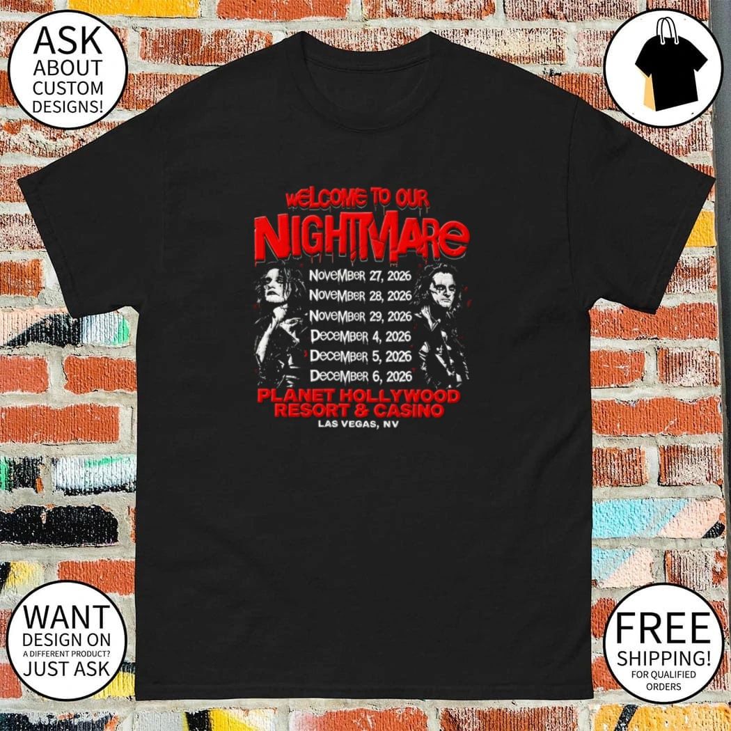 Alice Cooper And Criss Angel welcome to our nightmare shirt