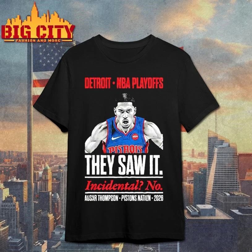Ausar Thompson Detroit Pistons No Call Playoffs 2026 Shirt