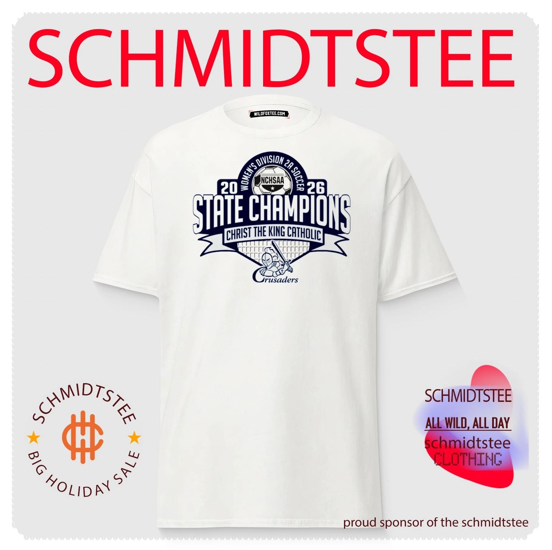 Christ The King Catholic 2026 NCHSAA Women’s Division 2A Soccer Champions shirt