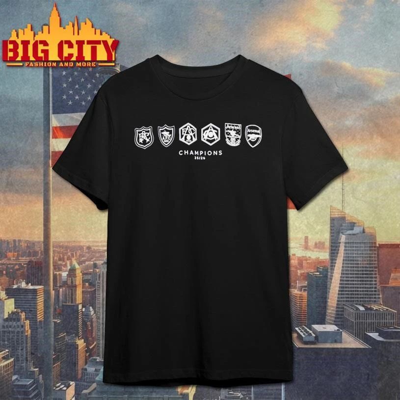 Arsenal 2026 Premier League Champions Where We Belong All Logos Shirt
