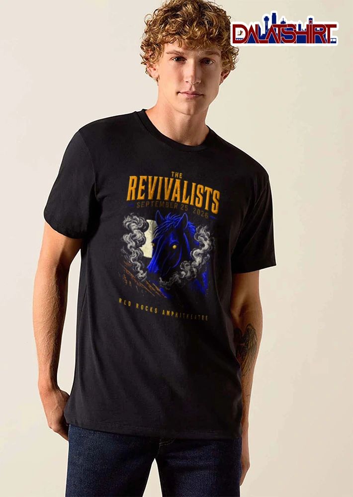 The Revivalists 2026 horse head smoke moon background shirt