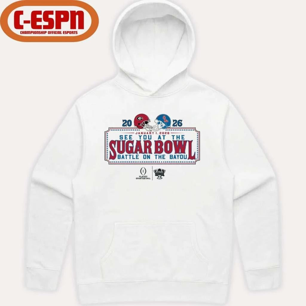 See You At The Sugar Bowl Dueling Helmet 2026 Georgia Vs Ole Miss Shirt