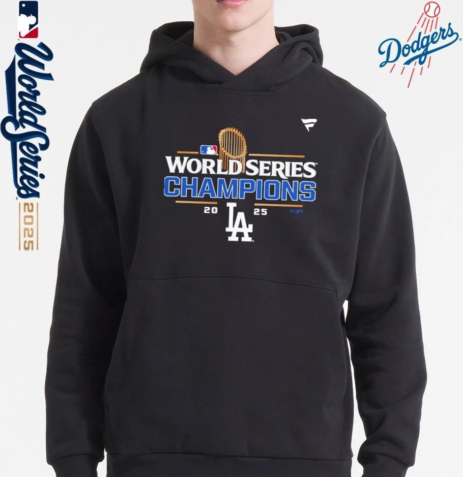 Los Angeles Dodgers 2025 MLB World Series Champions Locker Room T-Shirt
