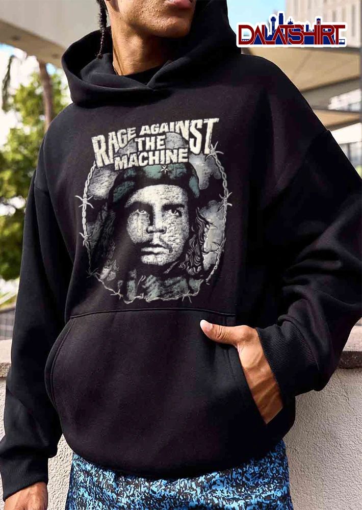 Rage Against The Machine Che Guevara portrait barbed wire shirt