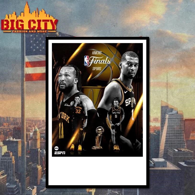 Knicks vs Spurs NBA Finals Championship Matchup Poster Shirt