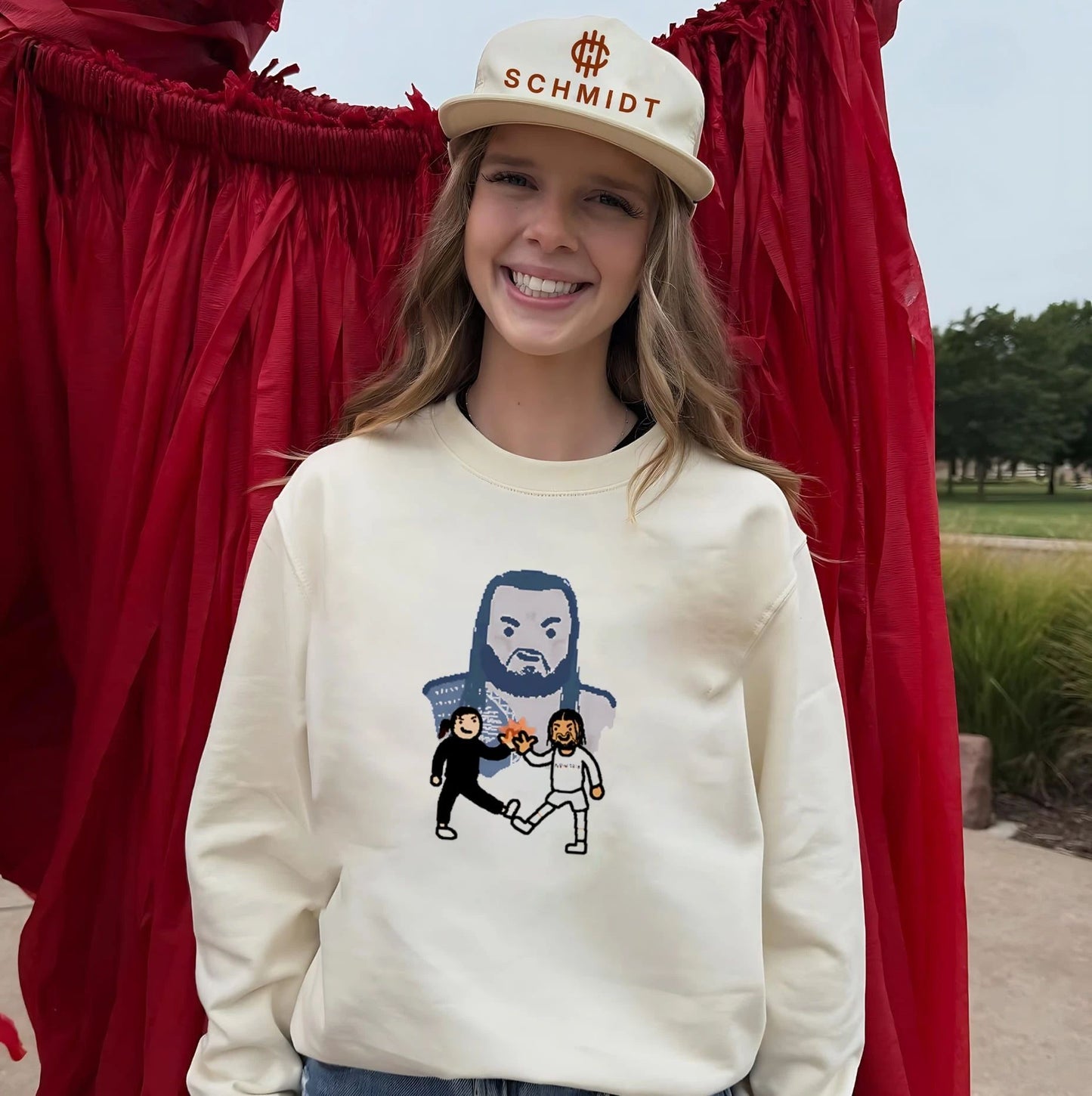 Jalen and Heather New York Knicks paint shirt