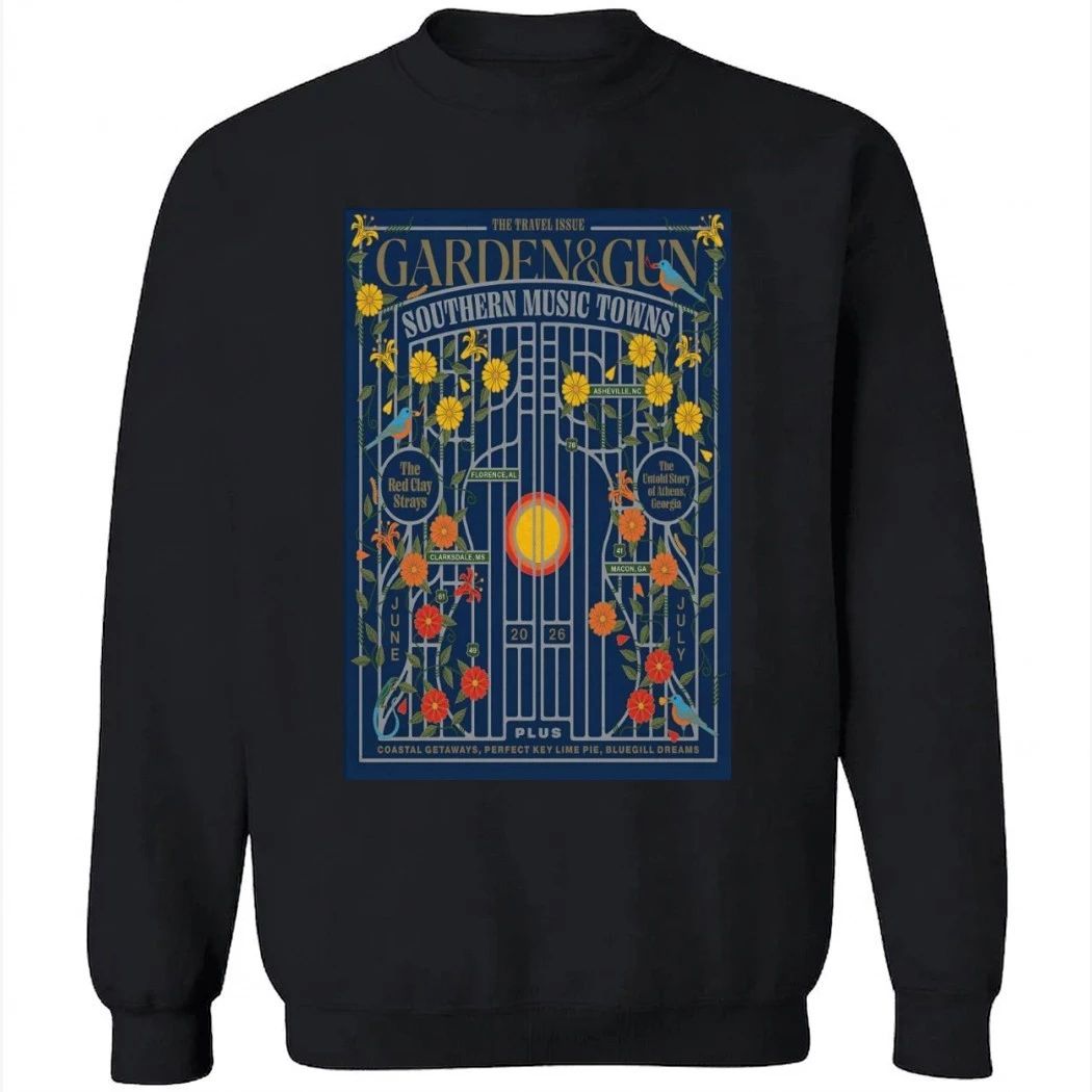 Garden And Gun Southern Music Towns June-July 2026 Tour Poster Shirt