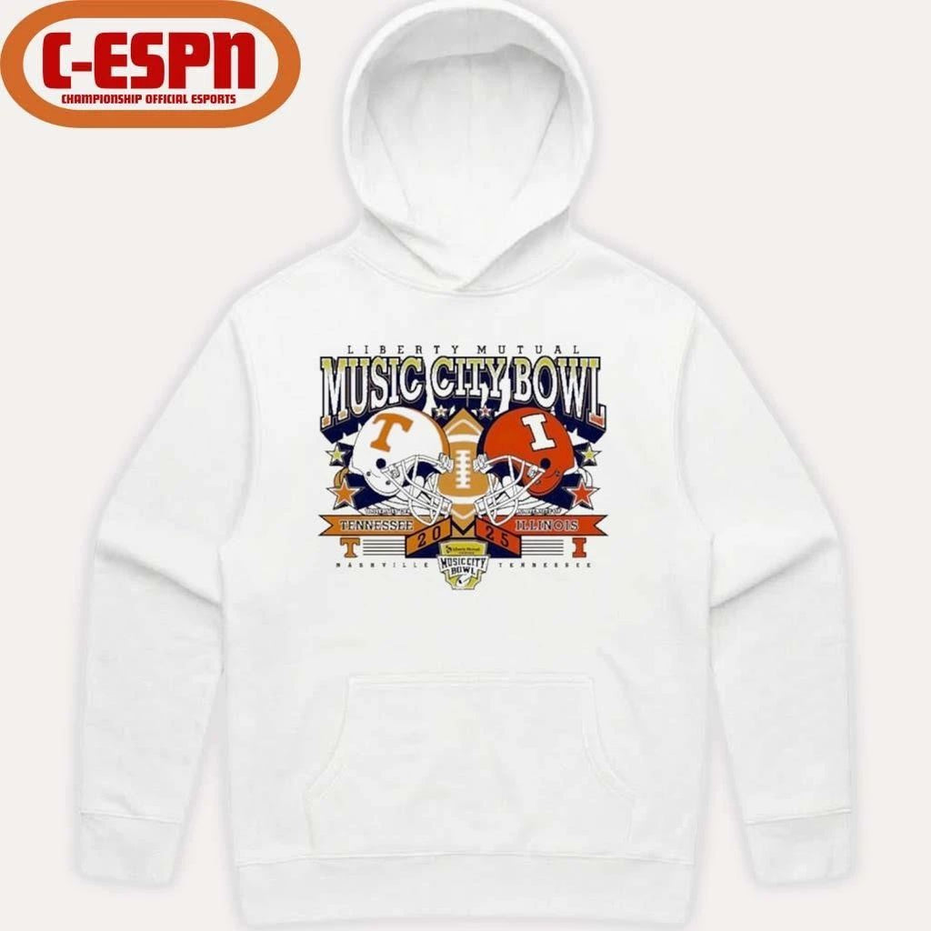 2025 Music City Bowl Head To Head Tennessee Vs Illinois Shirt