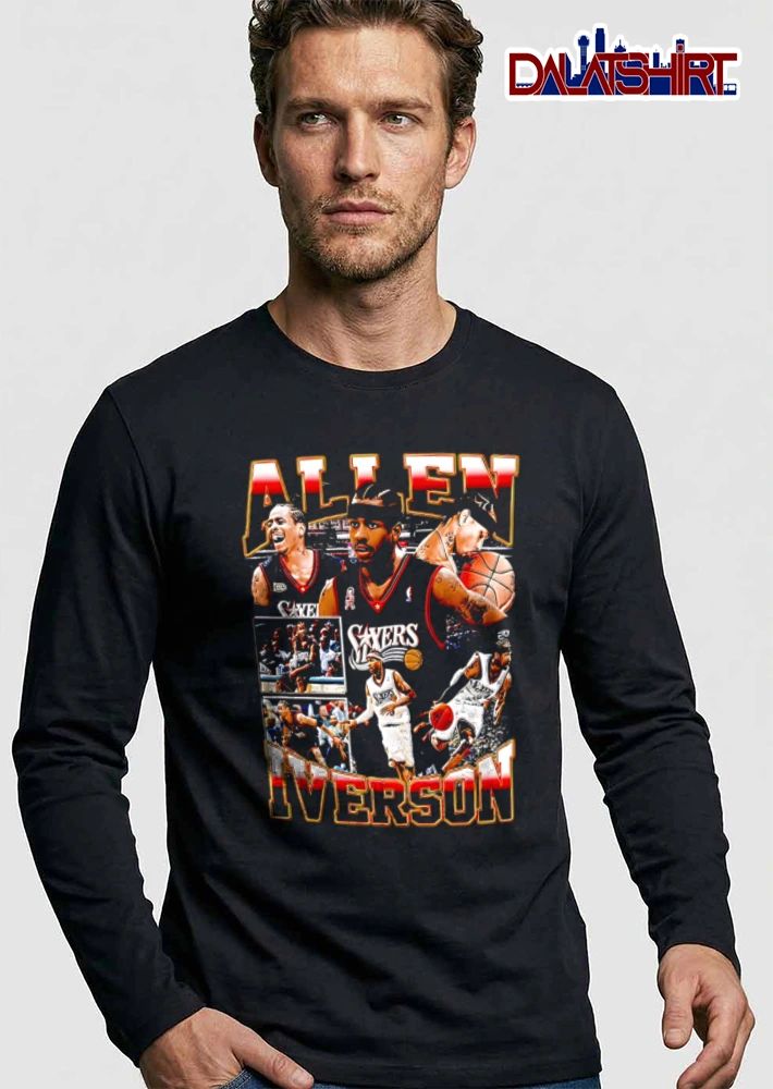 Philadelphia 76ers Allen Iverson multiple basketball poses shirt