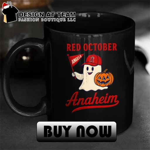 Halloween Anaheim Angels Red October Ghost Baseball Pumpkin shirt
