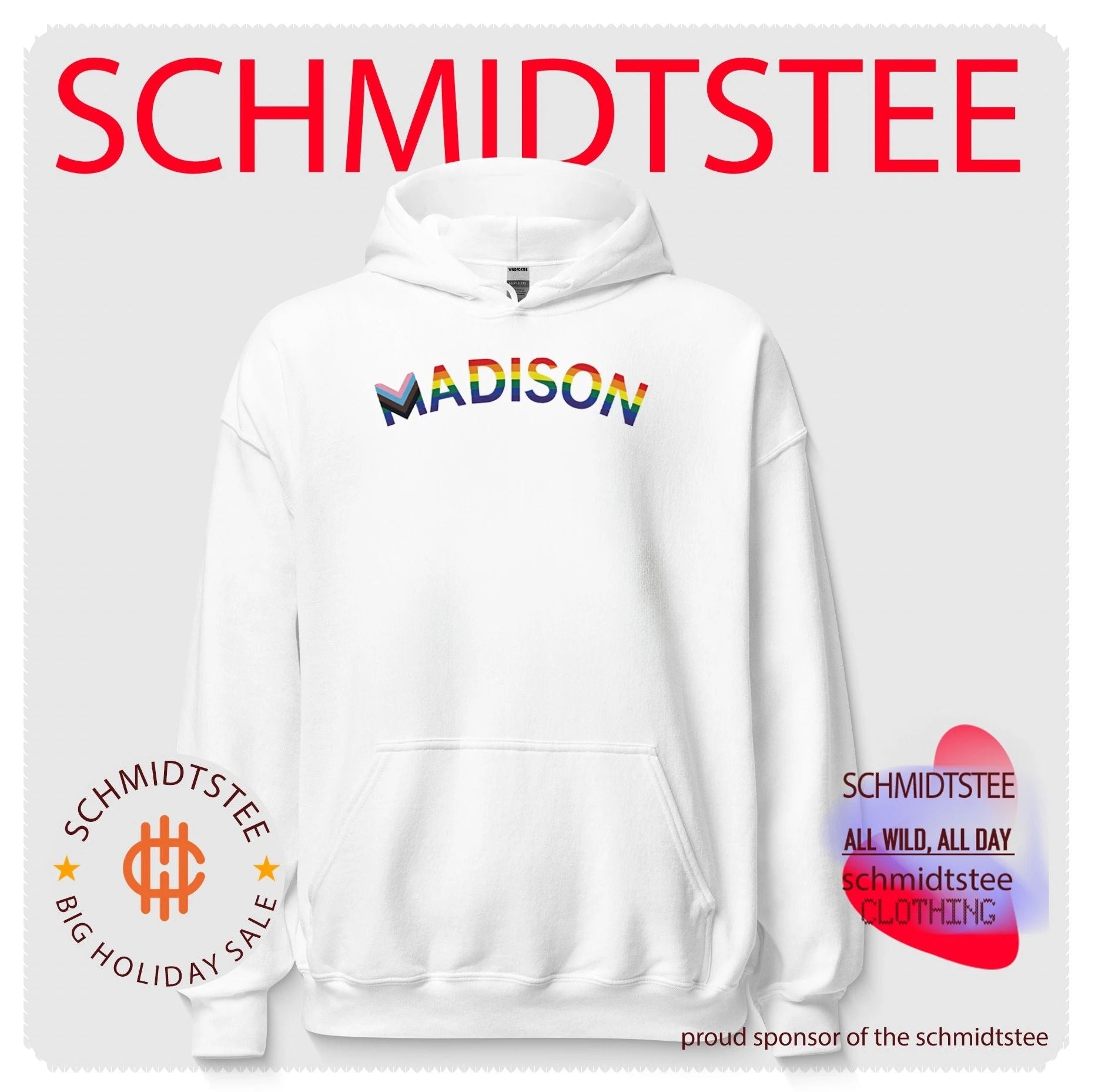 Madison Text Progress Pride Flag shirt