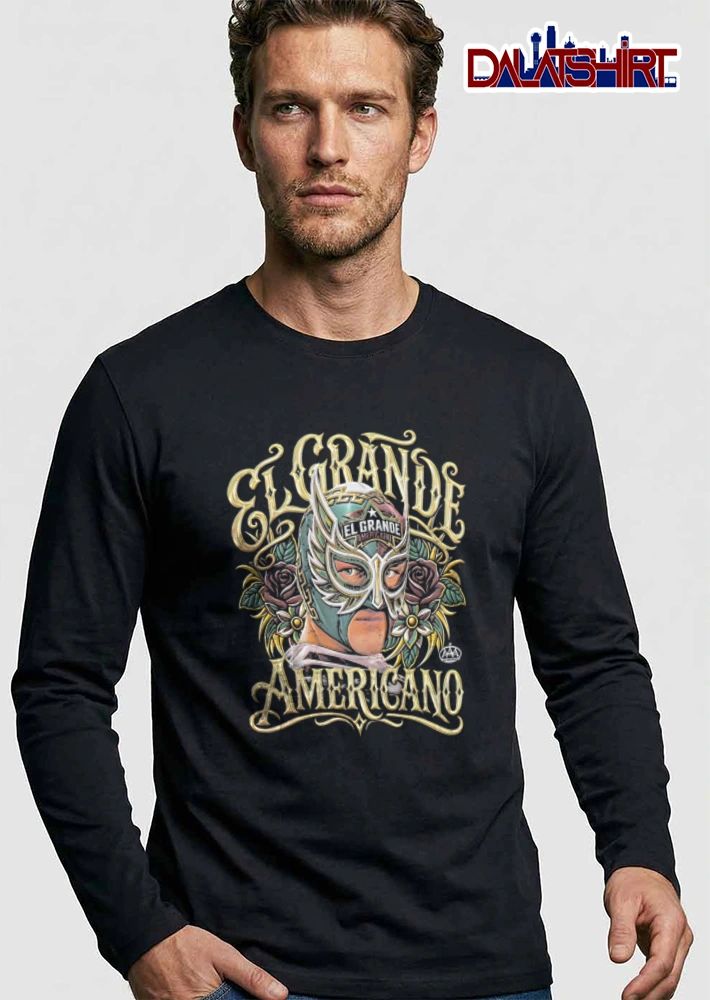 AAA El Grande Americano lucha libre masked wrestler roses shirt