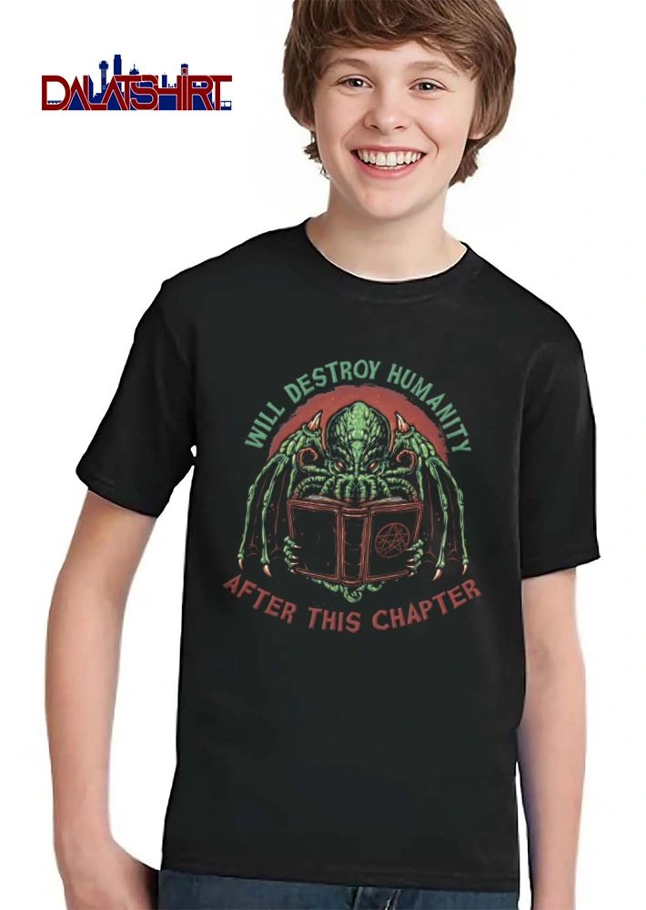 Will Destroy Humanity After This Chapter green tentacled monster reading book shirt