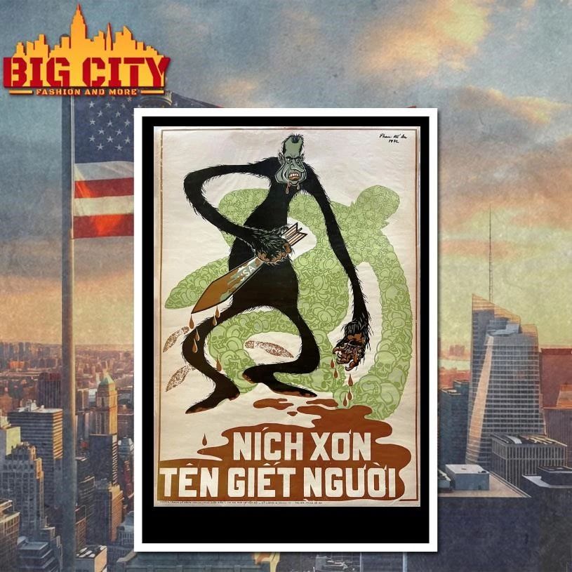 Nixon the murderer Vietnamese 1972 Poster Shirt