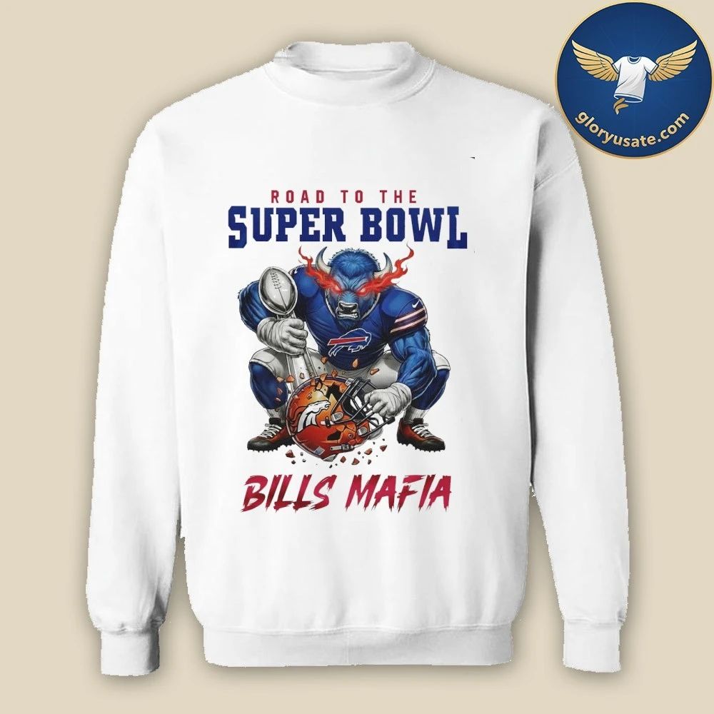 Buffalo Bills NFL Road To Super Bowl Mascot Shirt