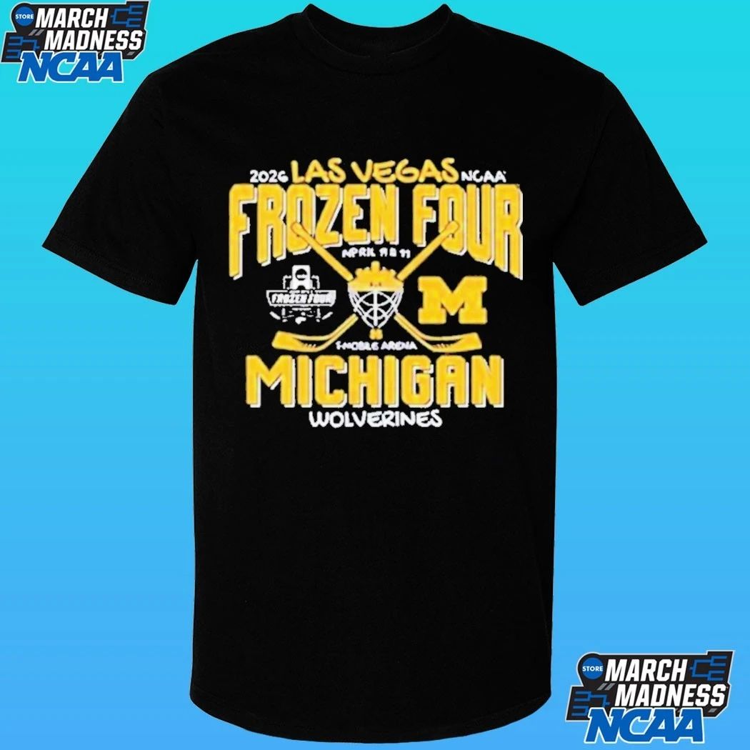Michigan Wolverines Men’s Hockey 2026 NCAA Frozen Four Vegas Hockey Mask Shirt